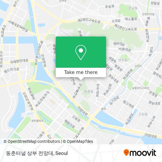 동춘터널 상부 전망대 map