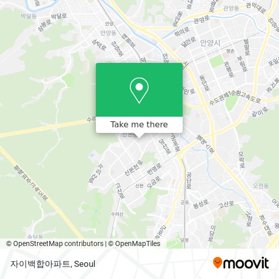 자이백합아파트 map