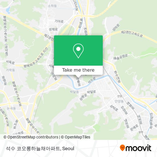 석수 코오롱하늘채아파트 map