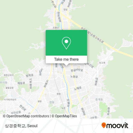 상경중학교 map