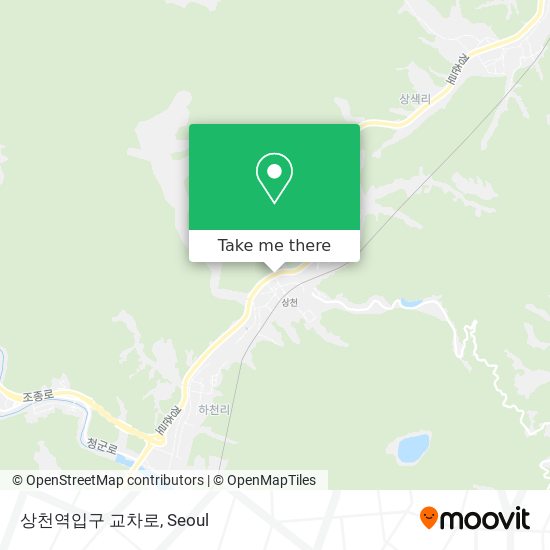 상천역입구 교차로 map