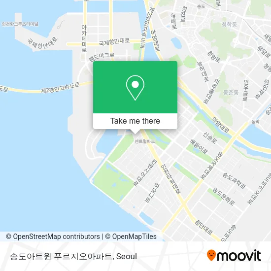 송도아트윈 푸르지오아파트 map