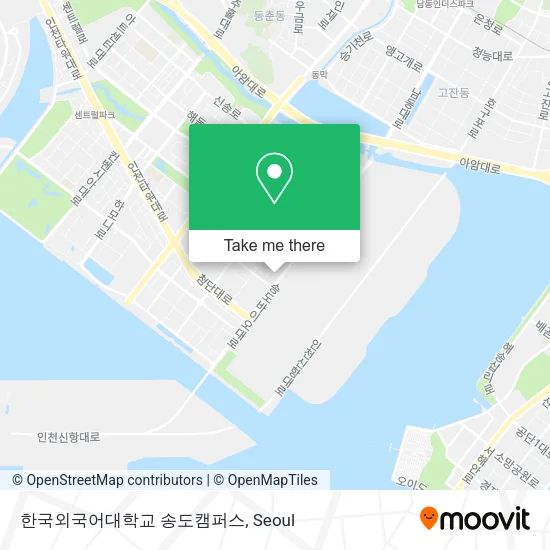 한국외국어대학교 송도캠퍼스 map