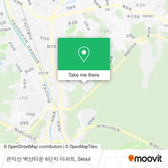 관악산 벽산타운 6단지 아파트 map