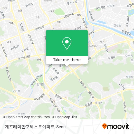 개포래미안포레스트아파트 map
