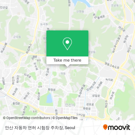 안산 자동차 면허 시험장 주차장 map