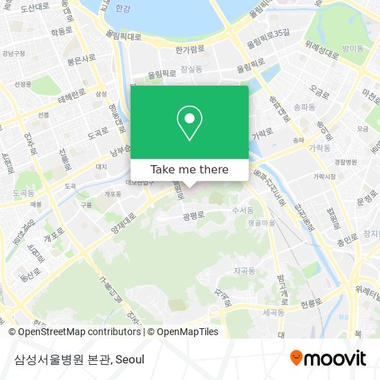 삼성서울병원 본관 map