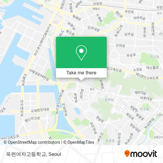 How to Get to 옥련여자고등학교 in 연수구, 인천시 by Bus or Subway?
