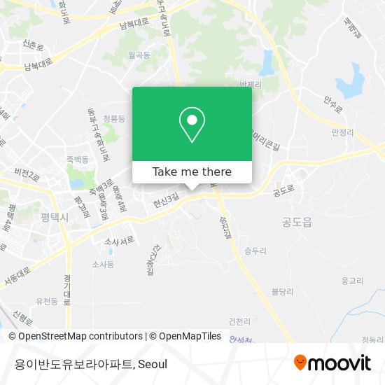 용이반도유보라아파트 map
