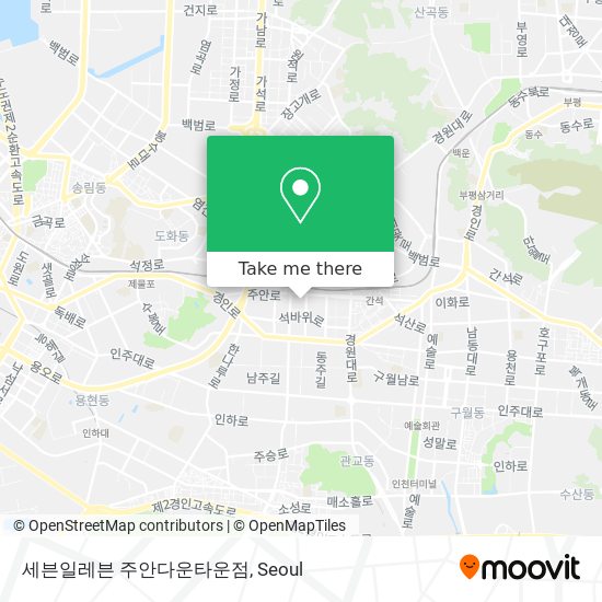 세븐일레븐 주안다운타운점 map