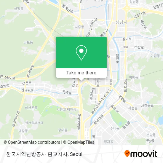 한국지역난방공사 판교지사 map