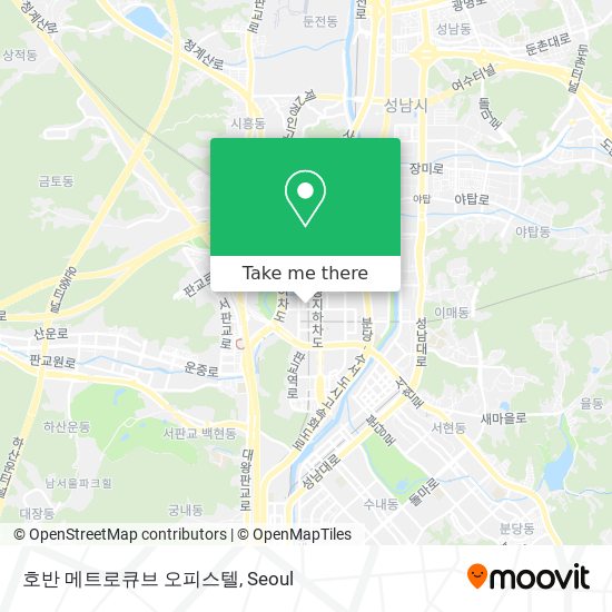 호반 메트로큐브 오피스텔 map