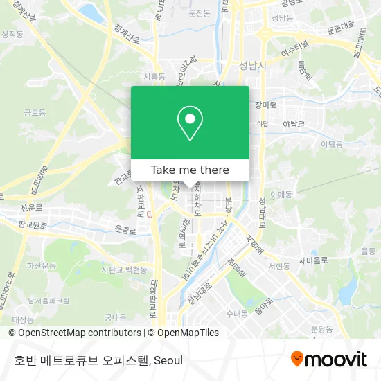호반 메트로큐브 오피스텔 map