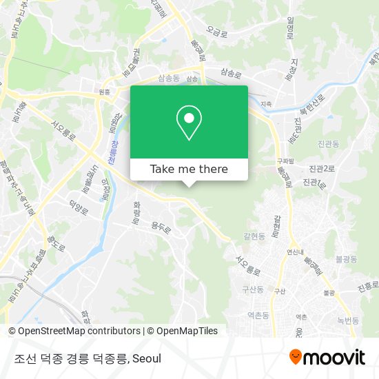 조선 덕종 경릉 덕종릉 map