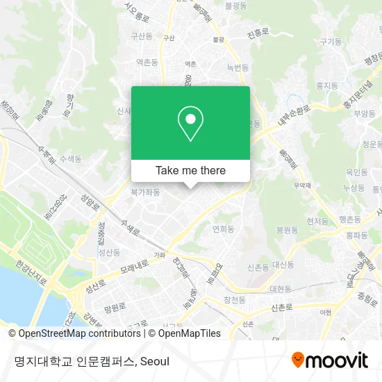 명지대학교 인문캠퍼스 map