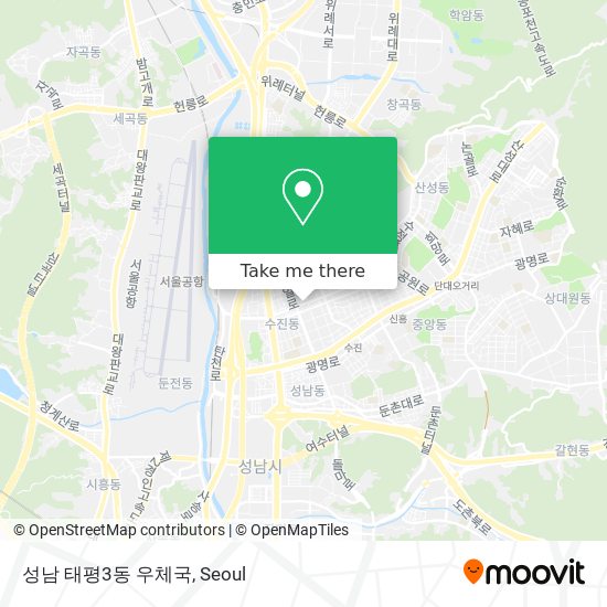 성남 태평3동 우체국 map
