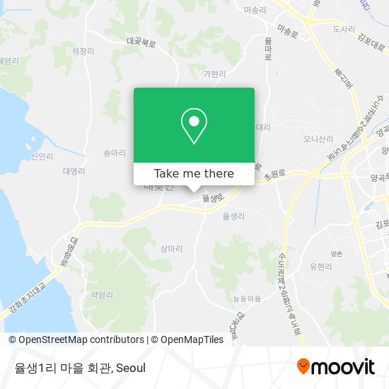 율생1리 마을 회관 map