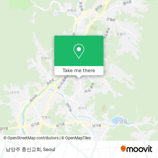 남양주 충신교회 map
