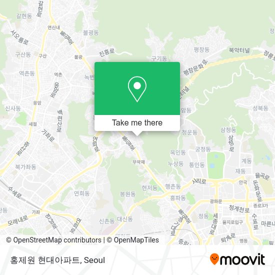 홍제원 현대아파트 map