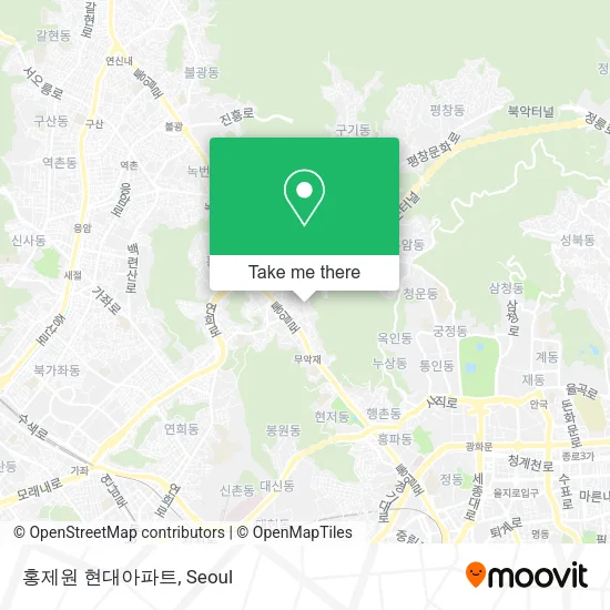 홍제원 현대아파트 map