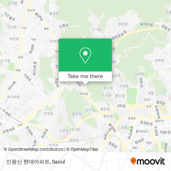 인왕산 현대아파트 map