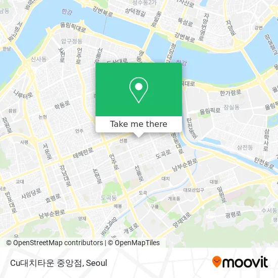 Cu대치타운 중앙점 map