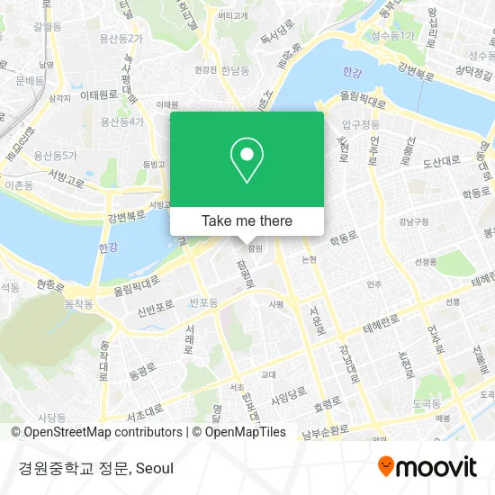 경원중학교 정문 map