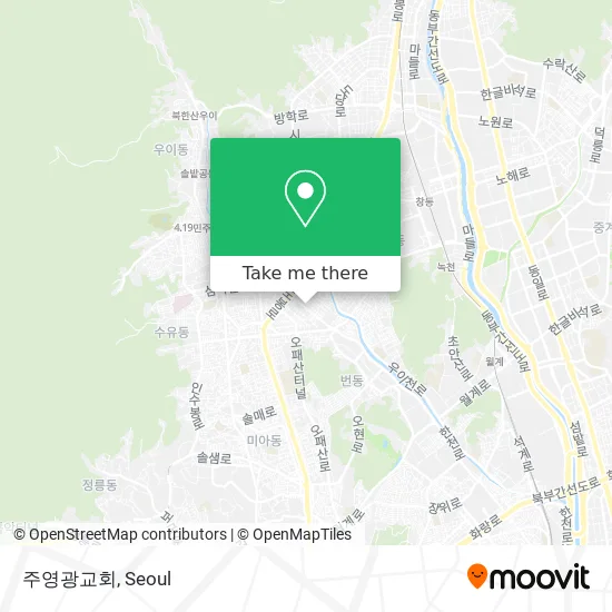 주영광교회 map