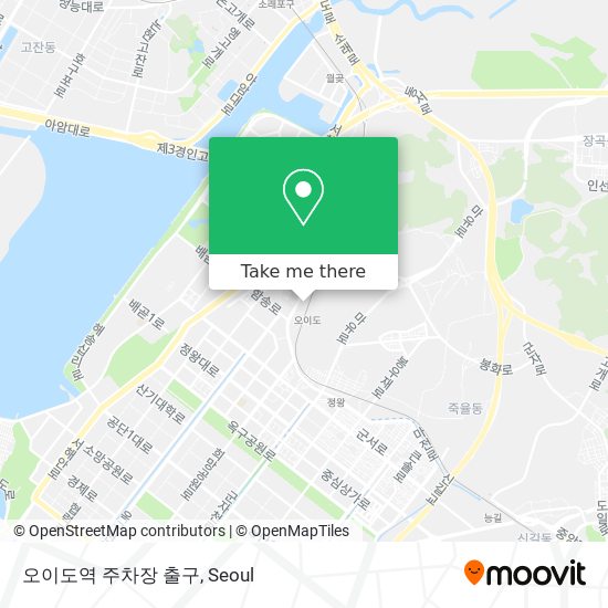 오이도역 주차장 출구 map
