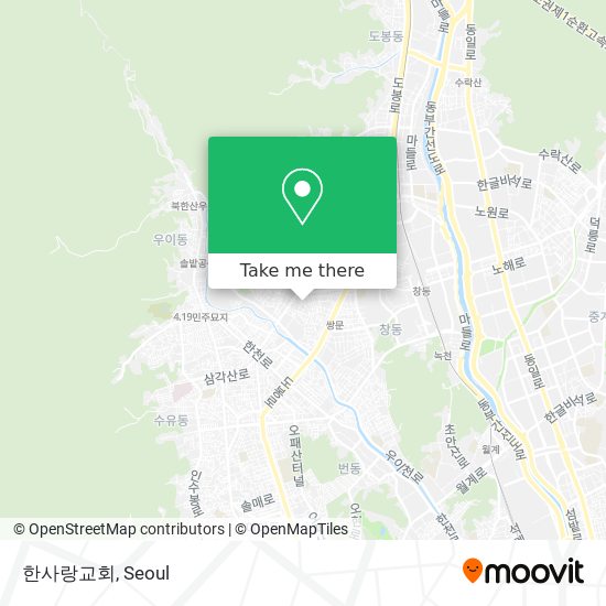 한사랑교회 map