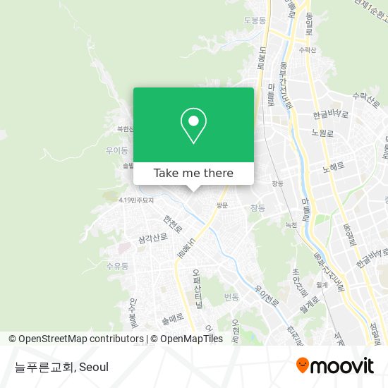 늘푸른교회 map