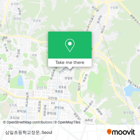 삼일초등학교정문 map