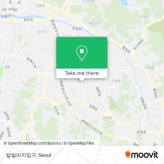 칼빌리지입구 map