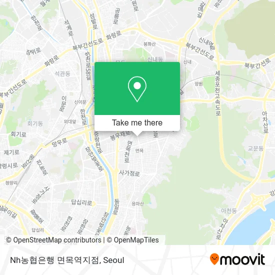 Nh농협은행 면목역지점 map