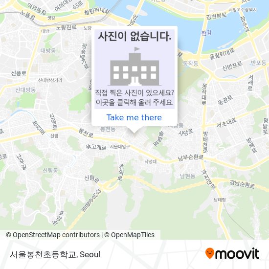 서울봉천초등학교 map