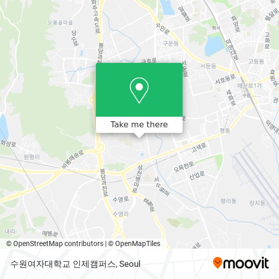 수원여자대학교 인제캠퍼스 map