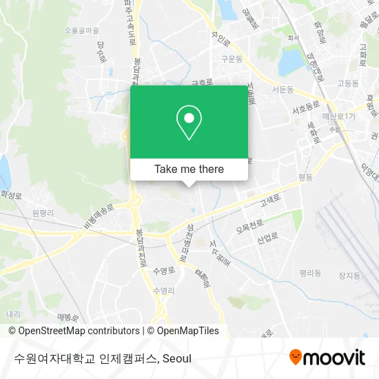 수원여자대학교 인제캠퍼스 map
