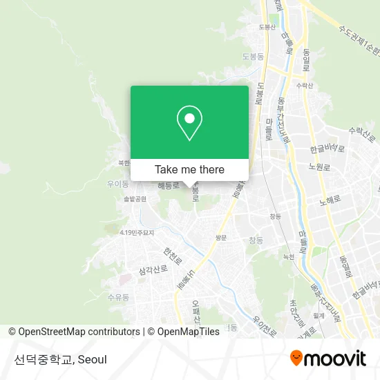 선덕중학교 map