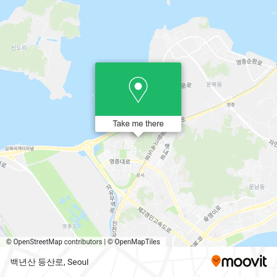 백년산 등산로 map