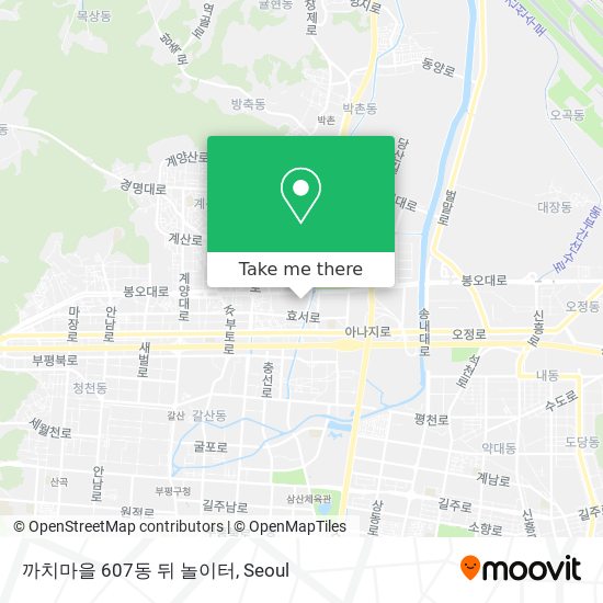 까치마을 607동 뒤 놀이터 map