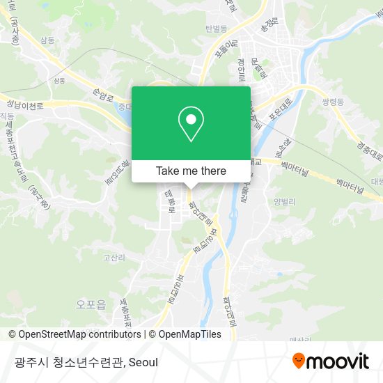 광주시 청소년수련관 map