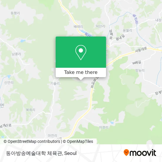 동아방송예술대학 체육관 map