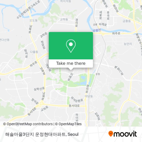 해솔마을3단지 운정현대아파트 map