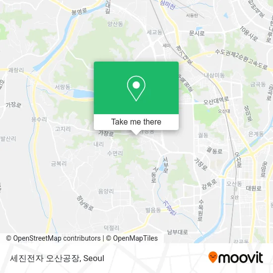 세진전자 오산공장 map
