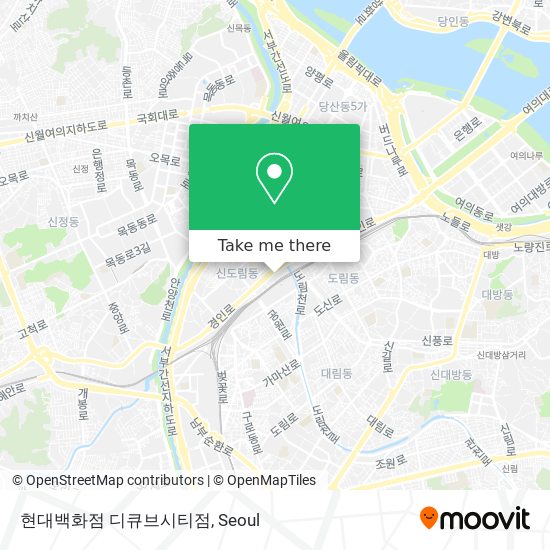 현대백화점 디큐브시티점 map