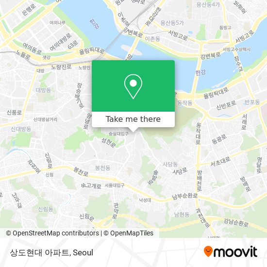 상도현대 아파트 map