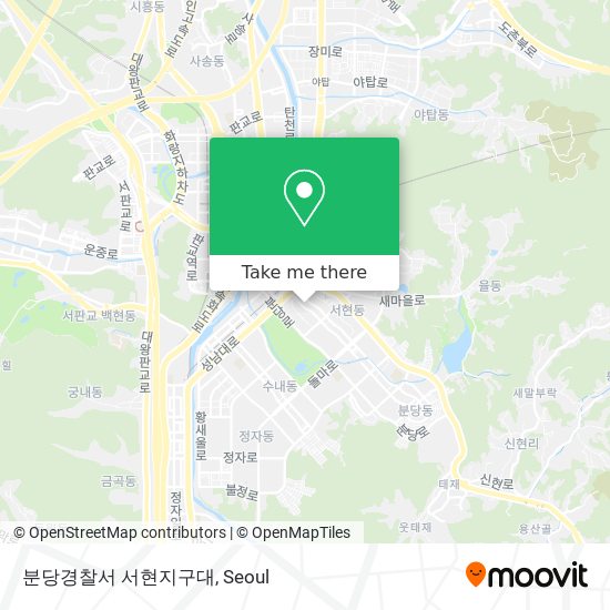 분당경찰서 서현지구대 map