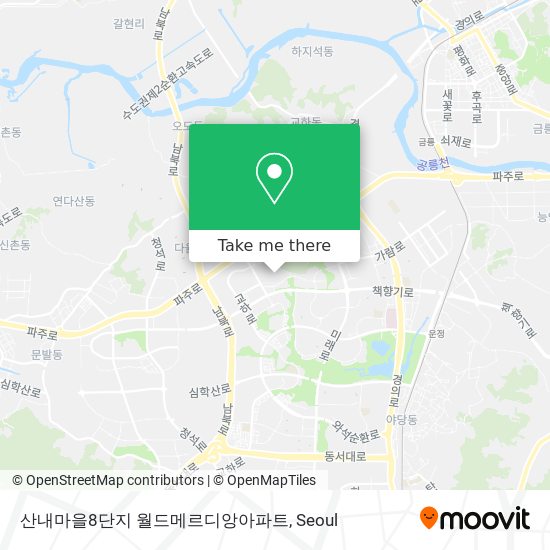 산내마을8단지 월드메르디앙아파트 map