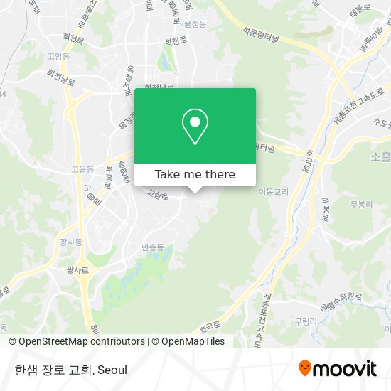 한샘 장로 교회 map