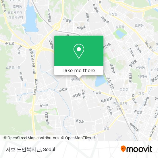 서호 노인복지관 map